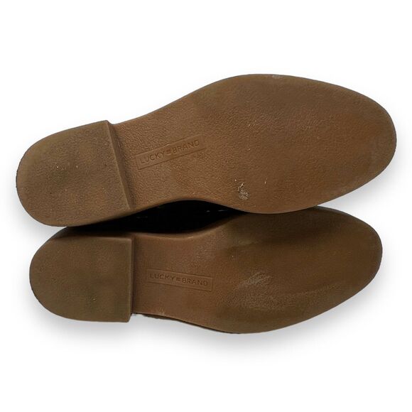Lucky Brand Women Ressy Black Leather‎ Booties Shoes 8 Medium - Picture 10 of 10